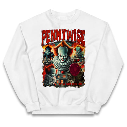 The Clown Pennywise Halloween Bootleg Kids Jumper