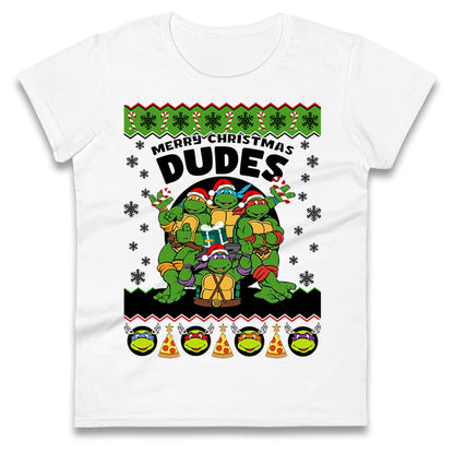 Ninja Turtles Christmas Ladies T Shirt