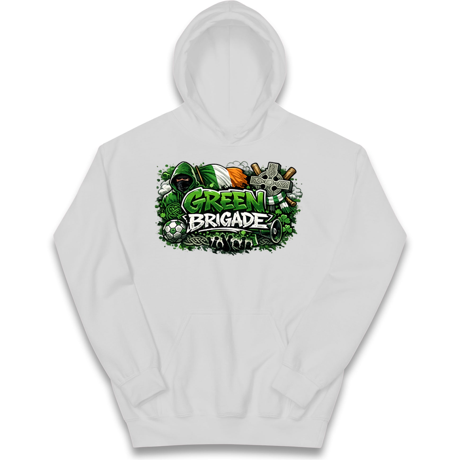 Celtic Green Brigade Football Kids Hoodie 
