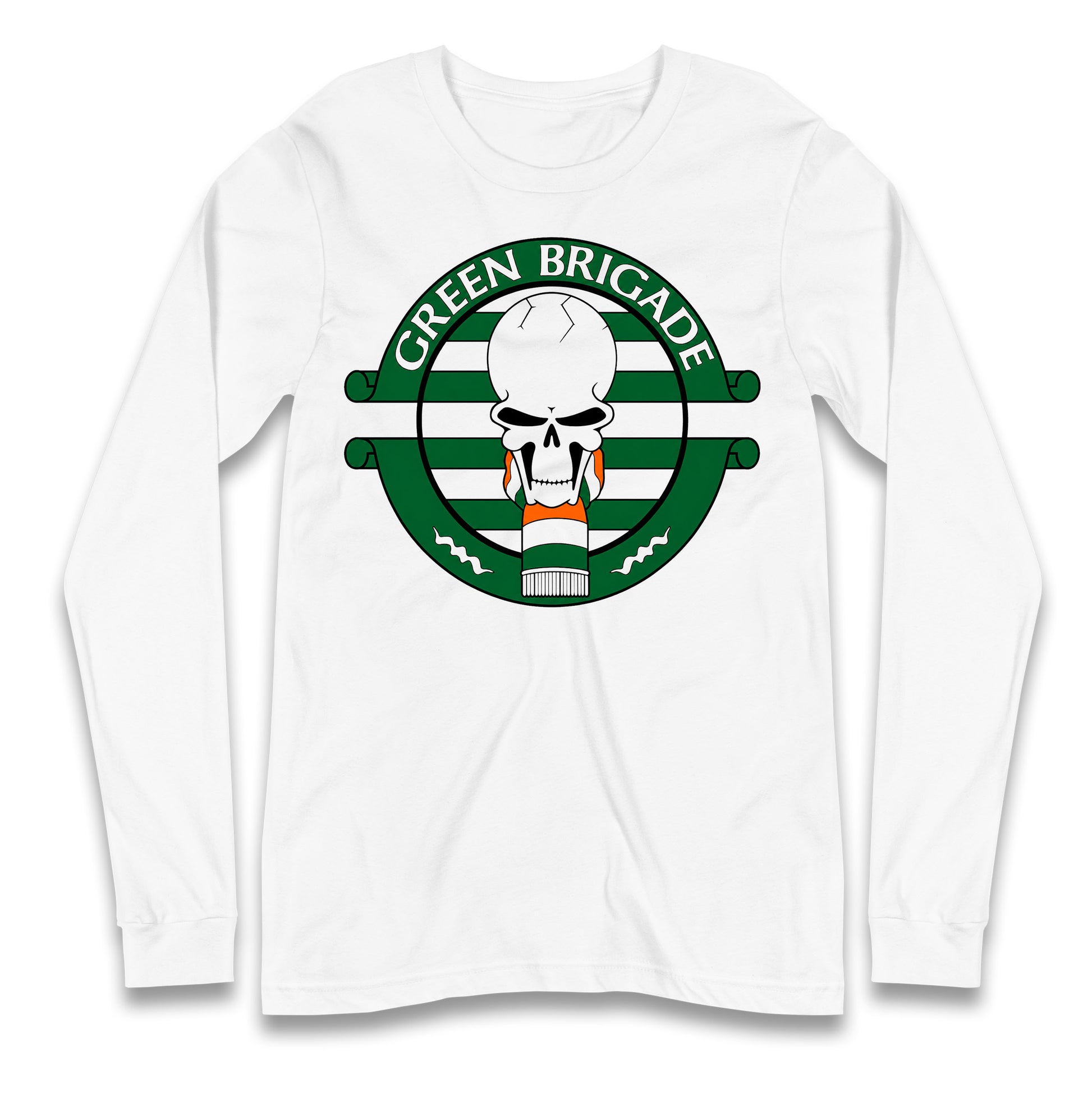 Green Brigade Celtic Football Longsleeve T Shirt