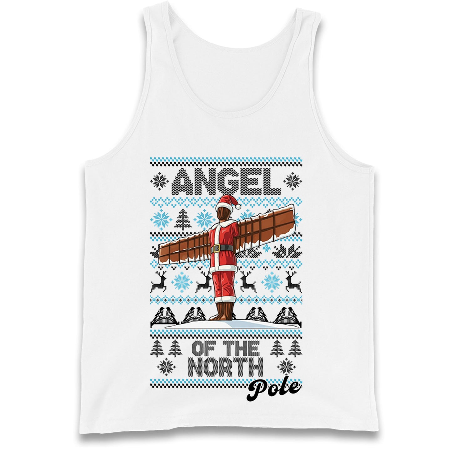 Angel Of The North Pole Christmas Tank Top