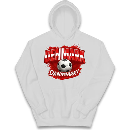 Denmark Retro World Cup Kids Hoodie