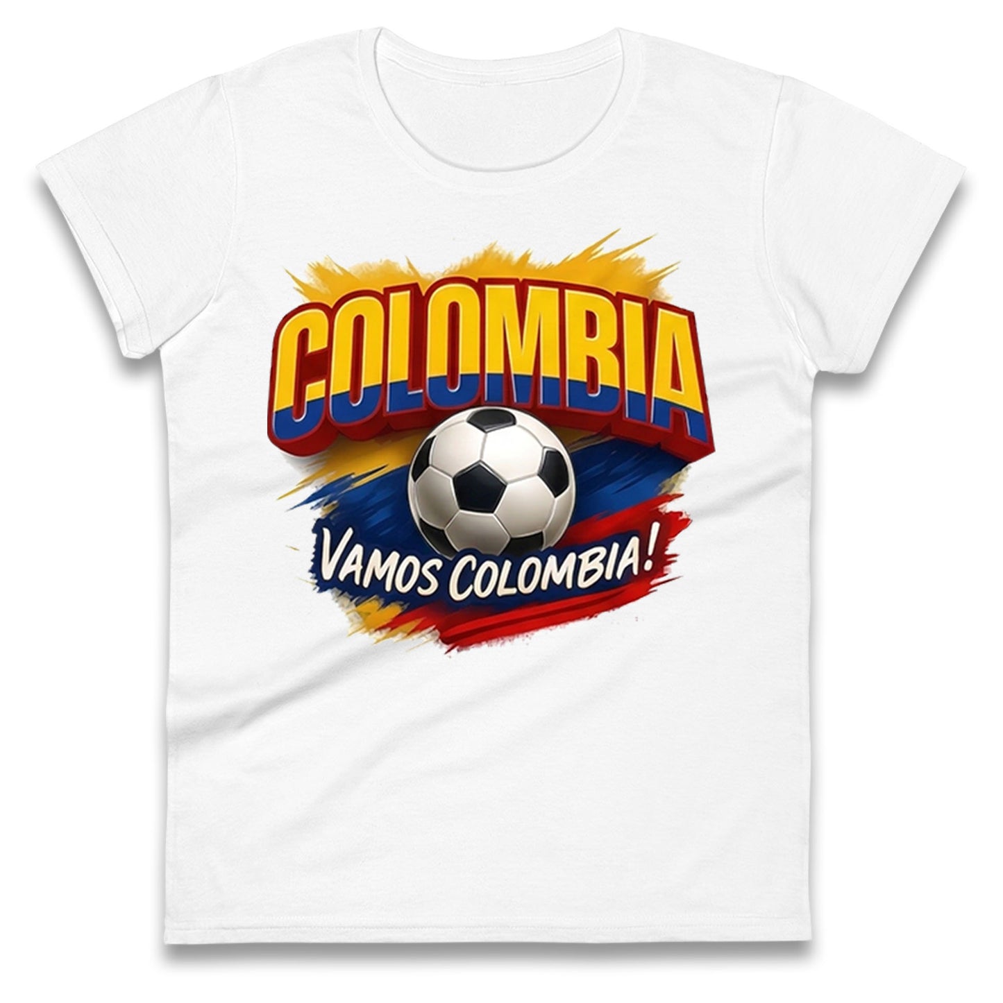 Colombia Retro World Cup Ladies T Shirt