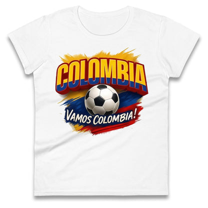 Colombia Retro World Cup Ladies T Shirt