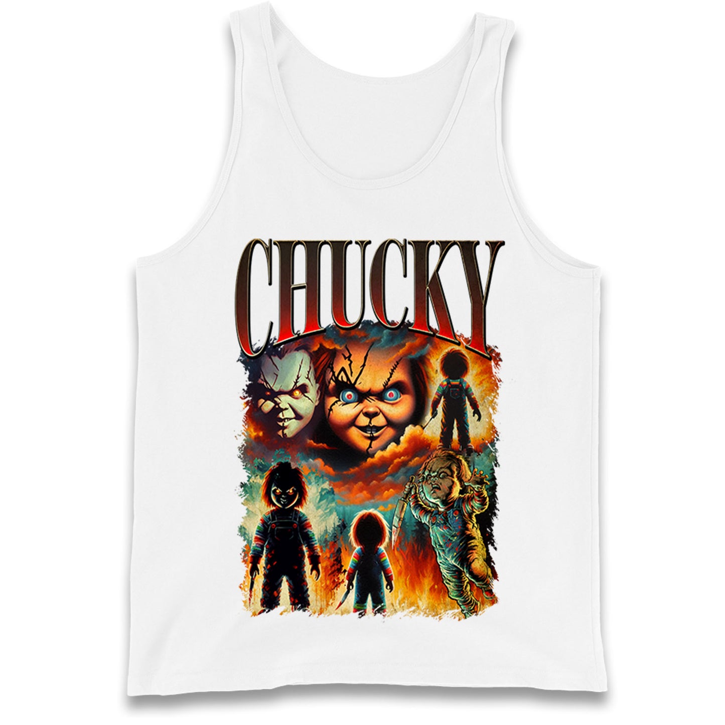 Chucky Doll Halloween Bootleg Tank Top