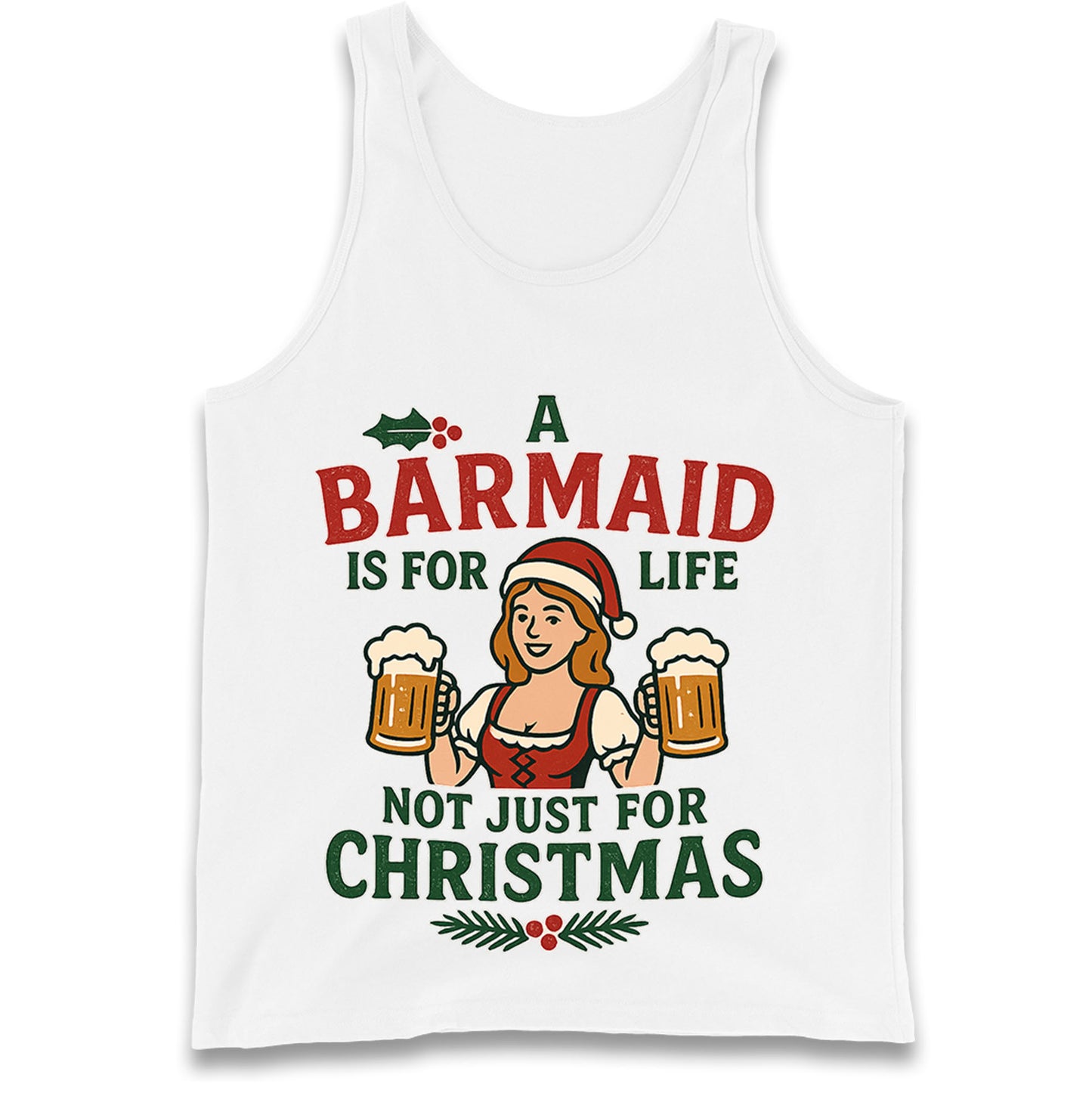 Barmaid Xmas Tank Top