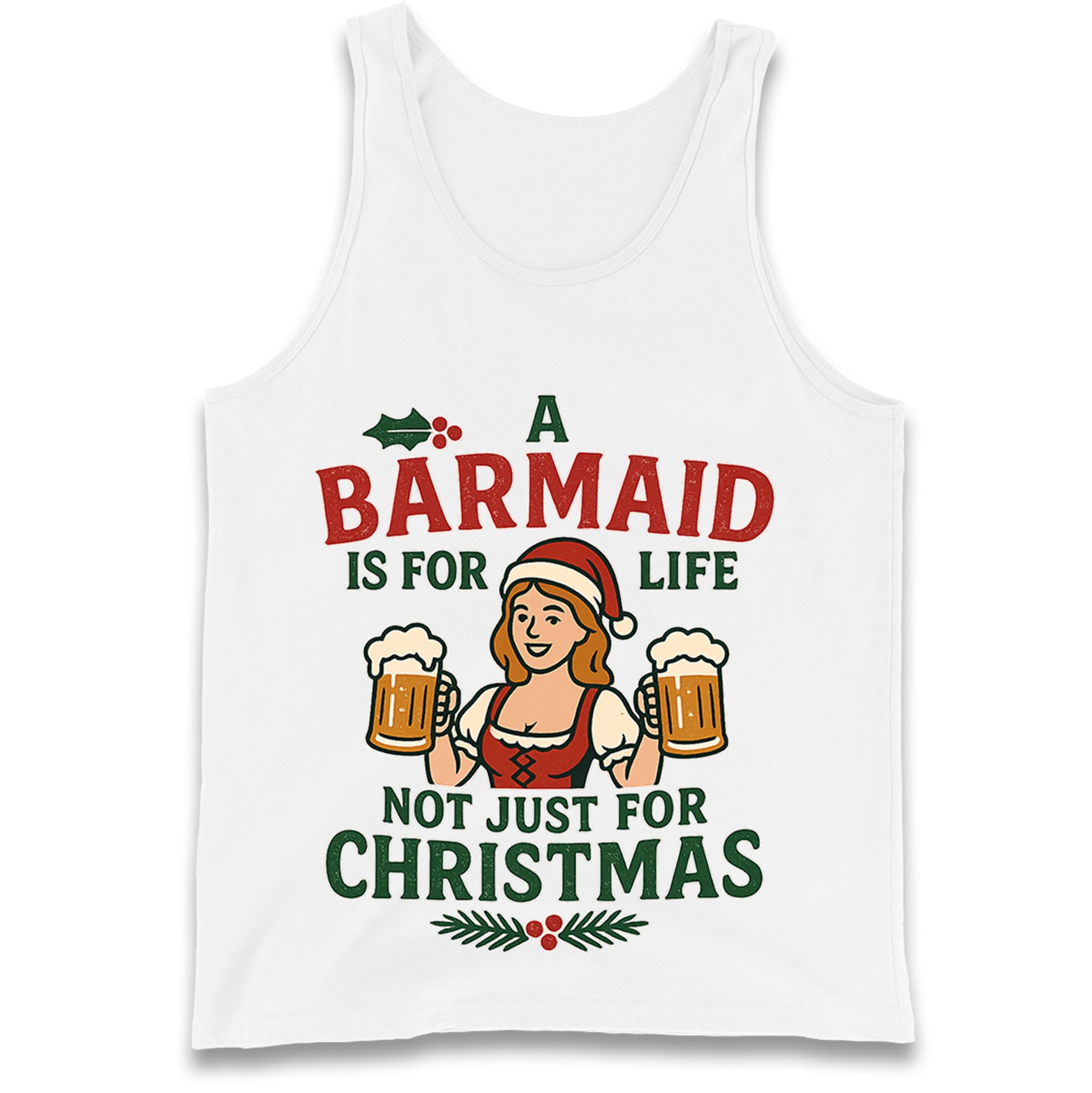 Barmaid Xmas Tank Top