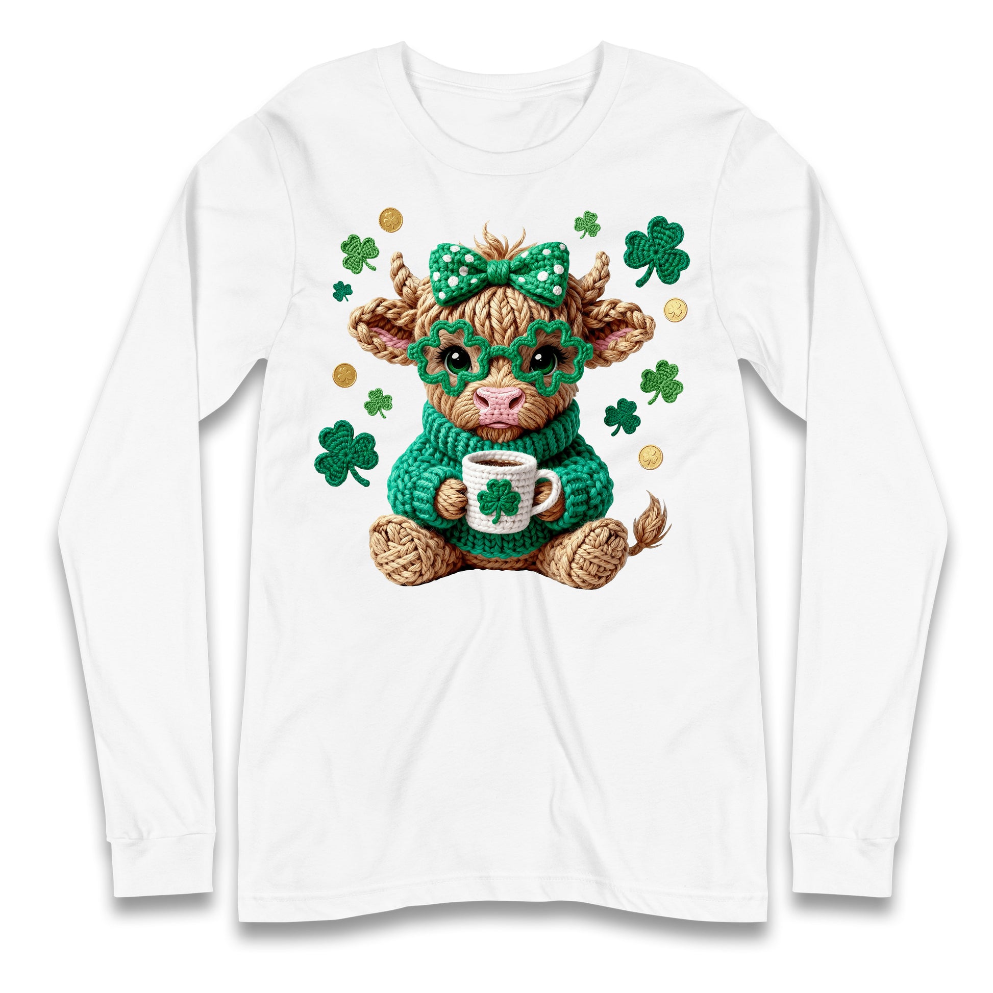 Cute Cow St Patrick Longsleeve Tee