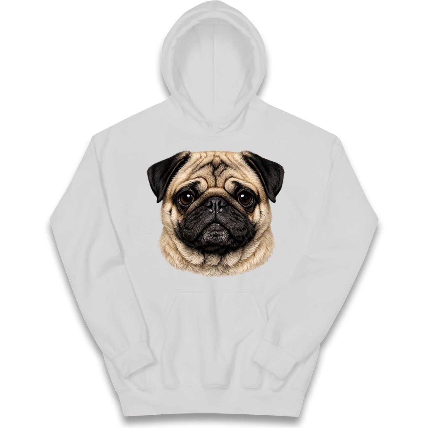 Pug Dog Face Kids Hoodie