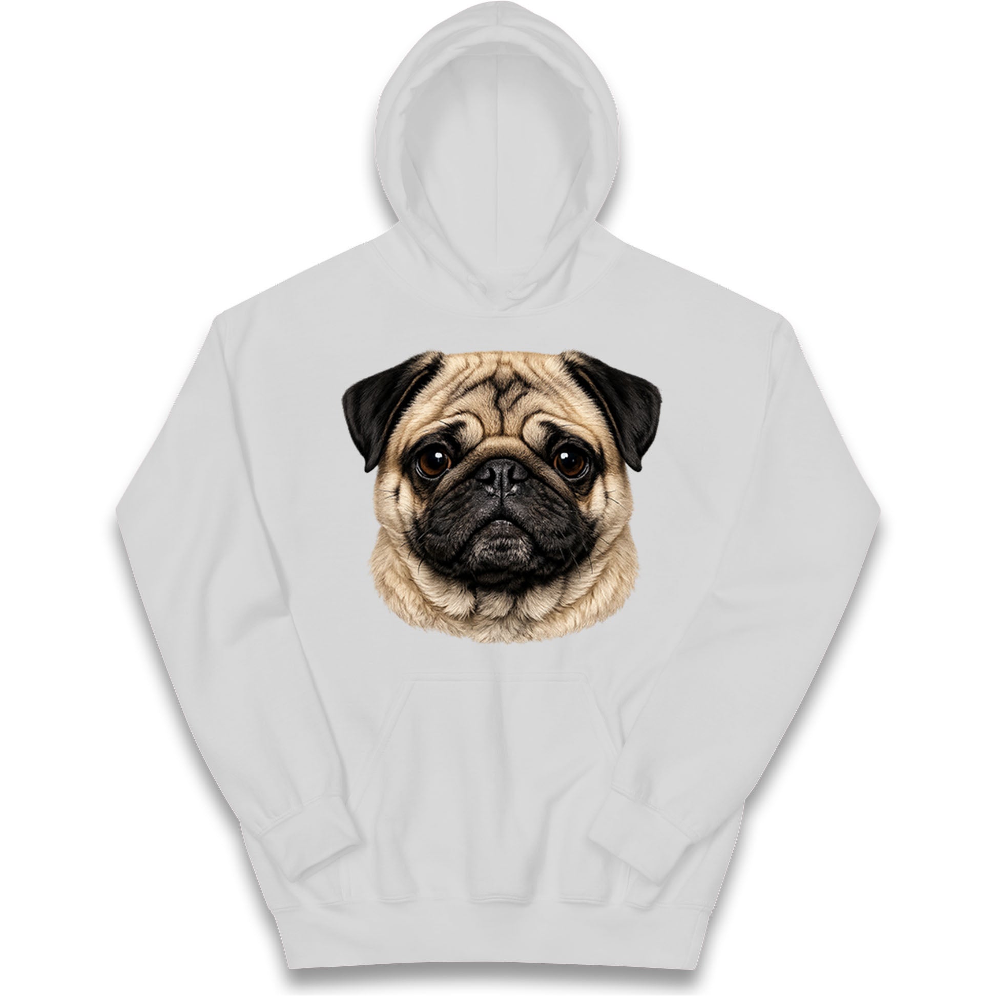 Pug Dog Face Kids Hoodie