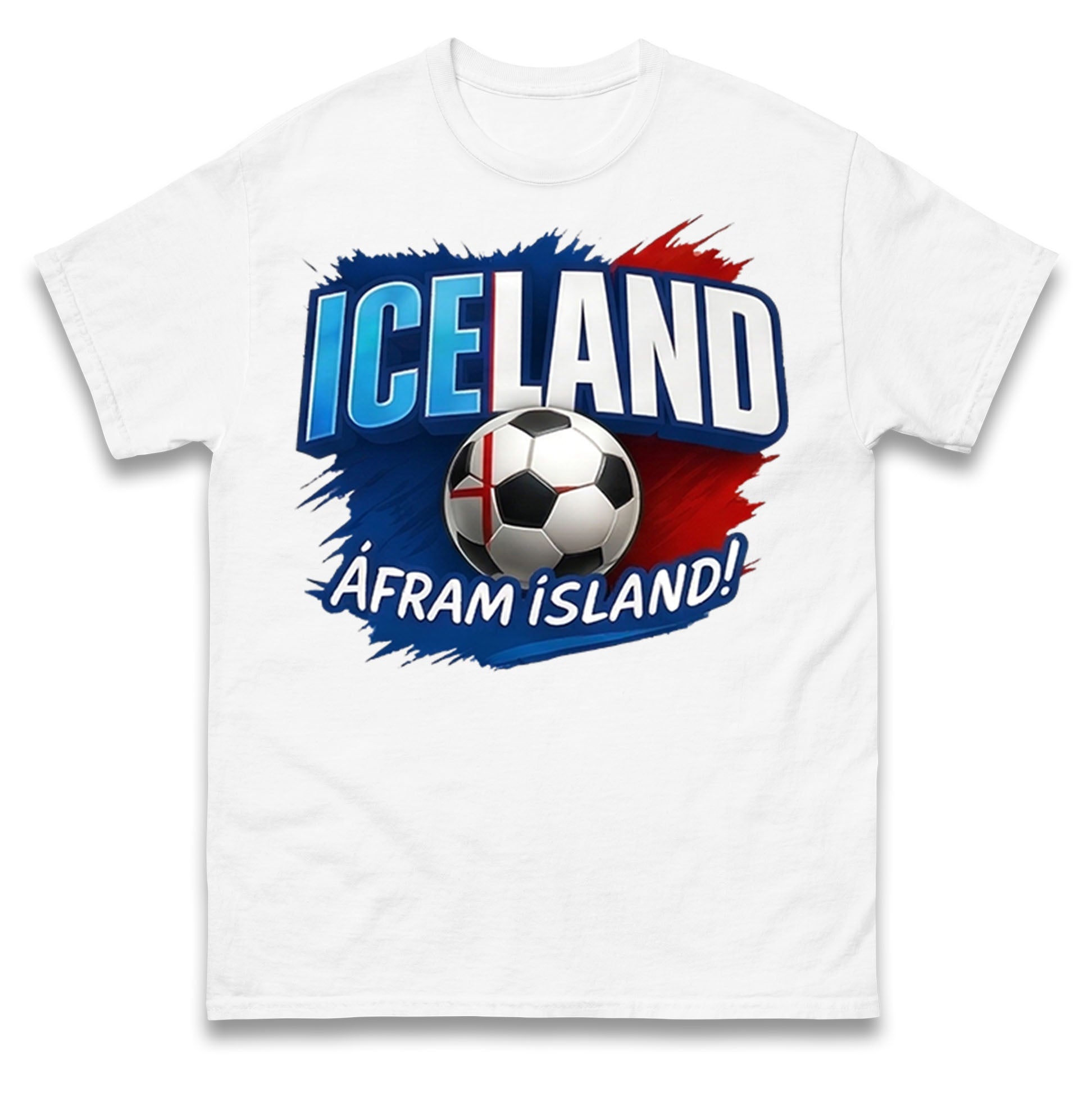 Iceland Retro World Cup T Shirt 