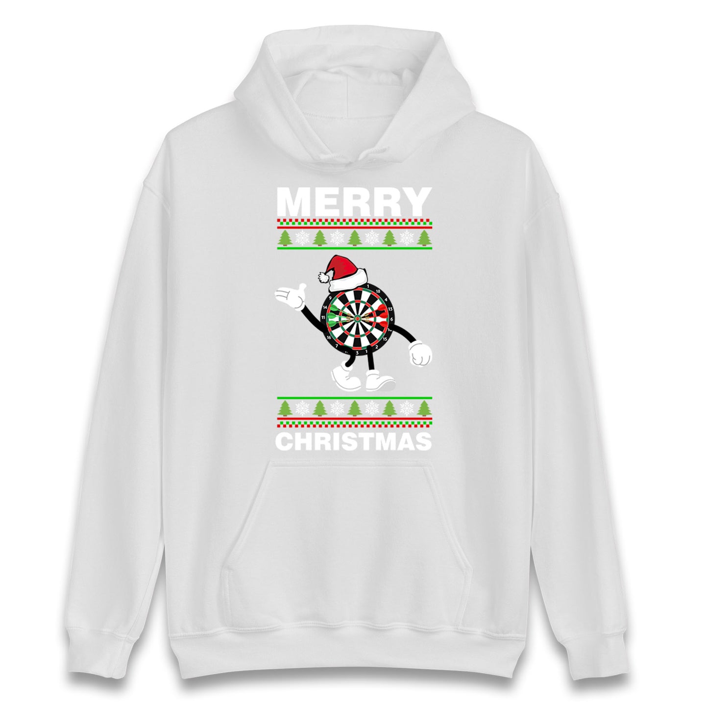 dartboard christmas santa costume hoodie