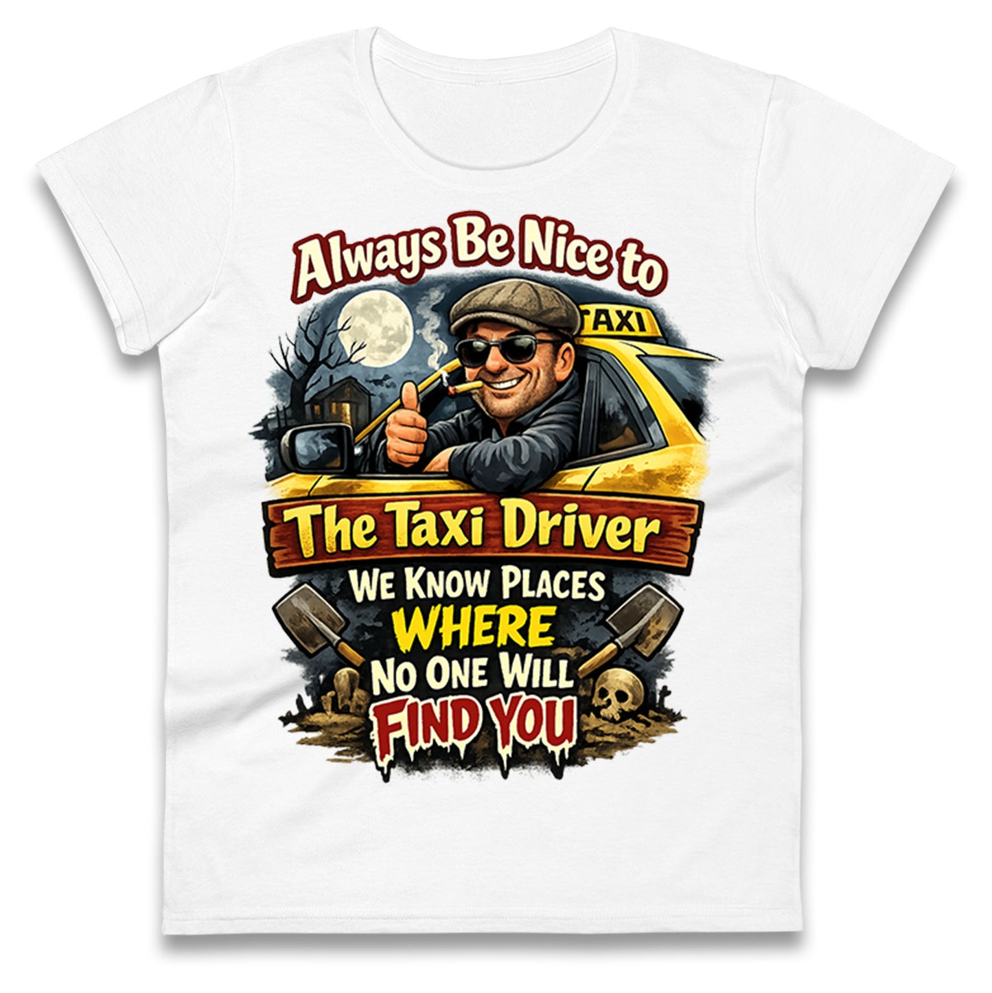 Taxi Driver Ladies T Shirt