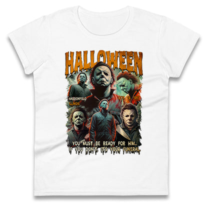 Michael Myers Scary Halloween Bootleg Womens T Shirt