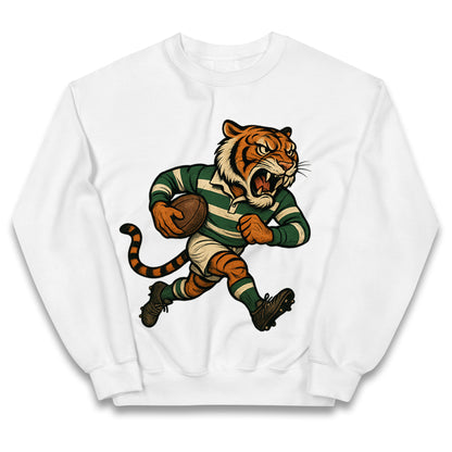 Retro Leicester Tigers Rugby Union Kids Jumper
