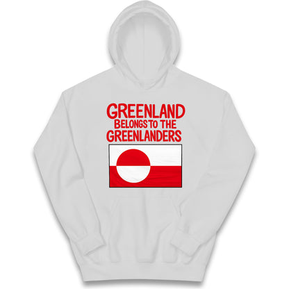 Greenland Belongs To The Greenlanders Kids Hoodie 