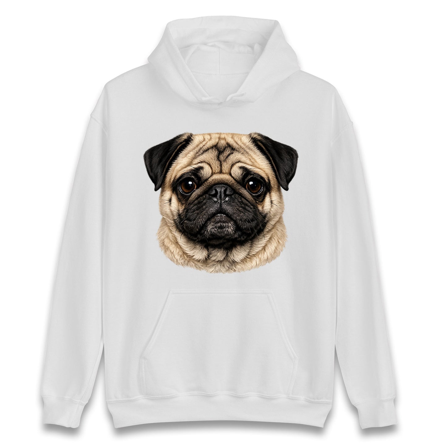 Pug Dog Face Hoodie