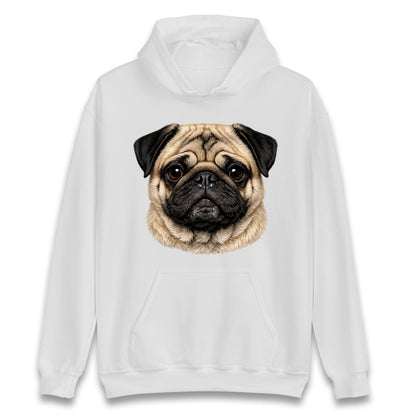 Pug Dog Face Hoodie