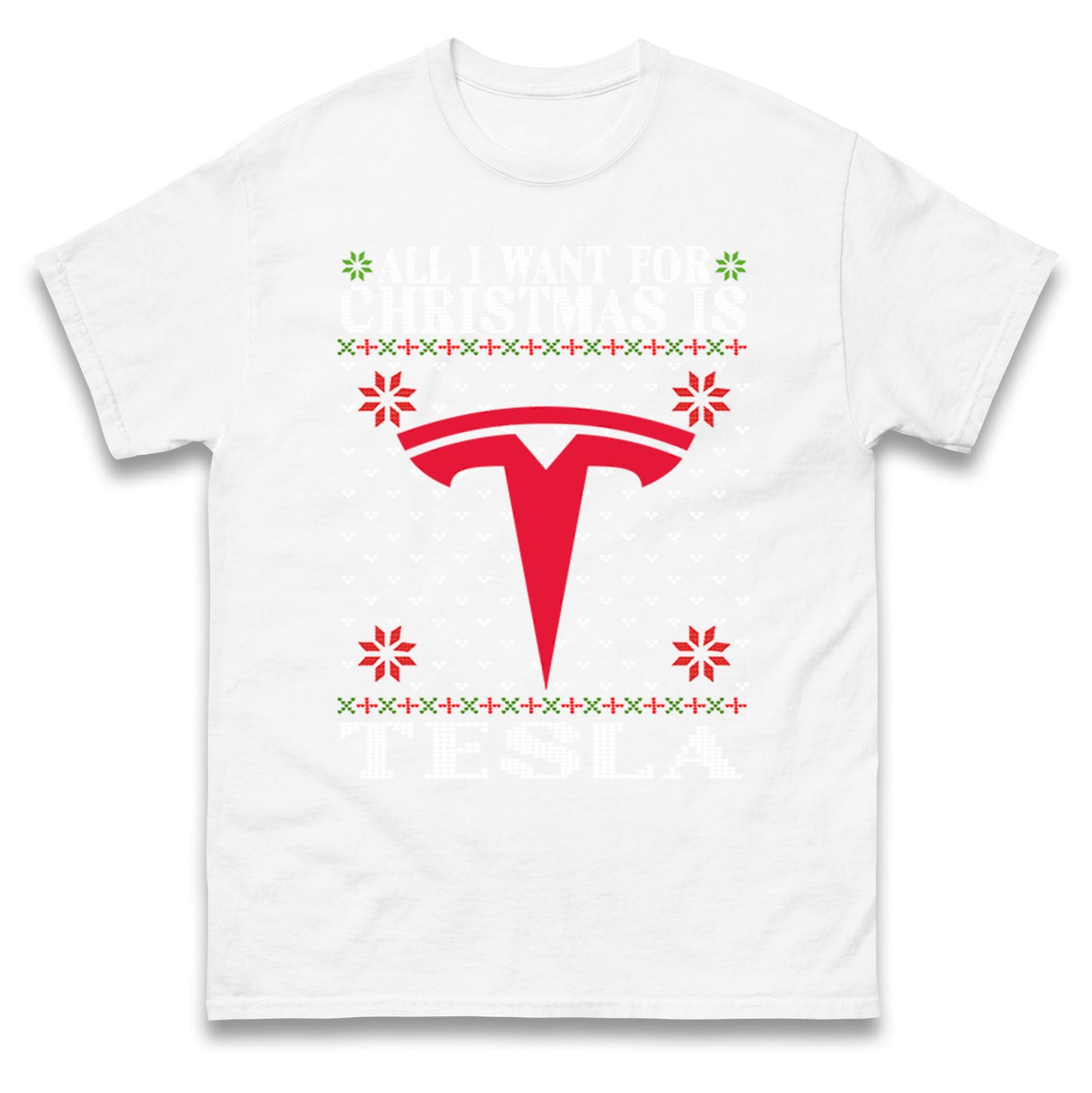 tesla christmas t shirt