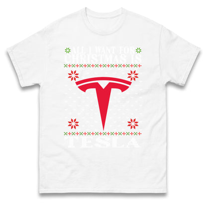 tesla christmas t shirt