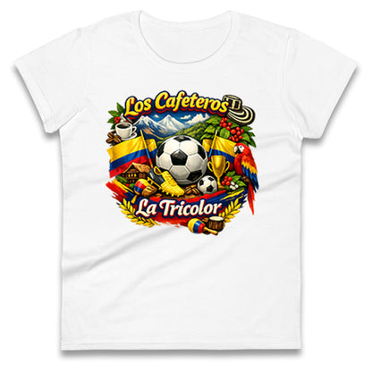 Colombia Football Ladies T Shirt