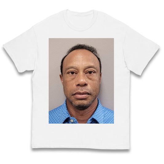 Tiger Woods Mugshot Kids T Shirt