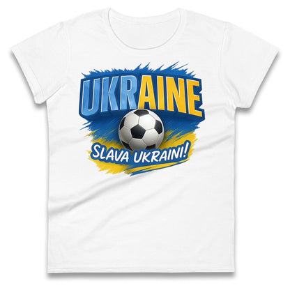 Ukraine Retro World Cup Ladies T Shirt