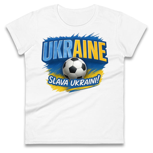 Ukraine Retro World Cup Ladies T Shirt