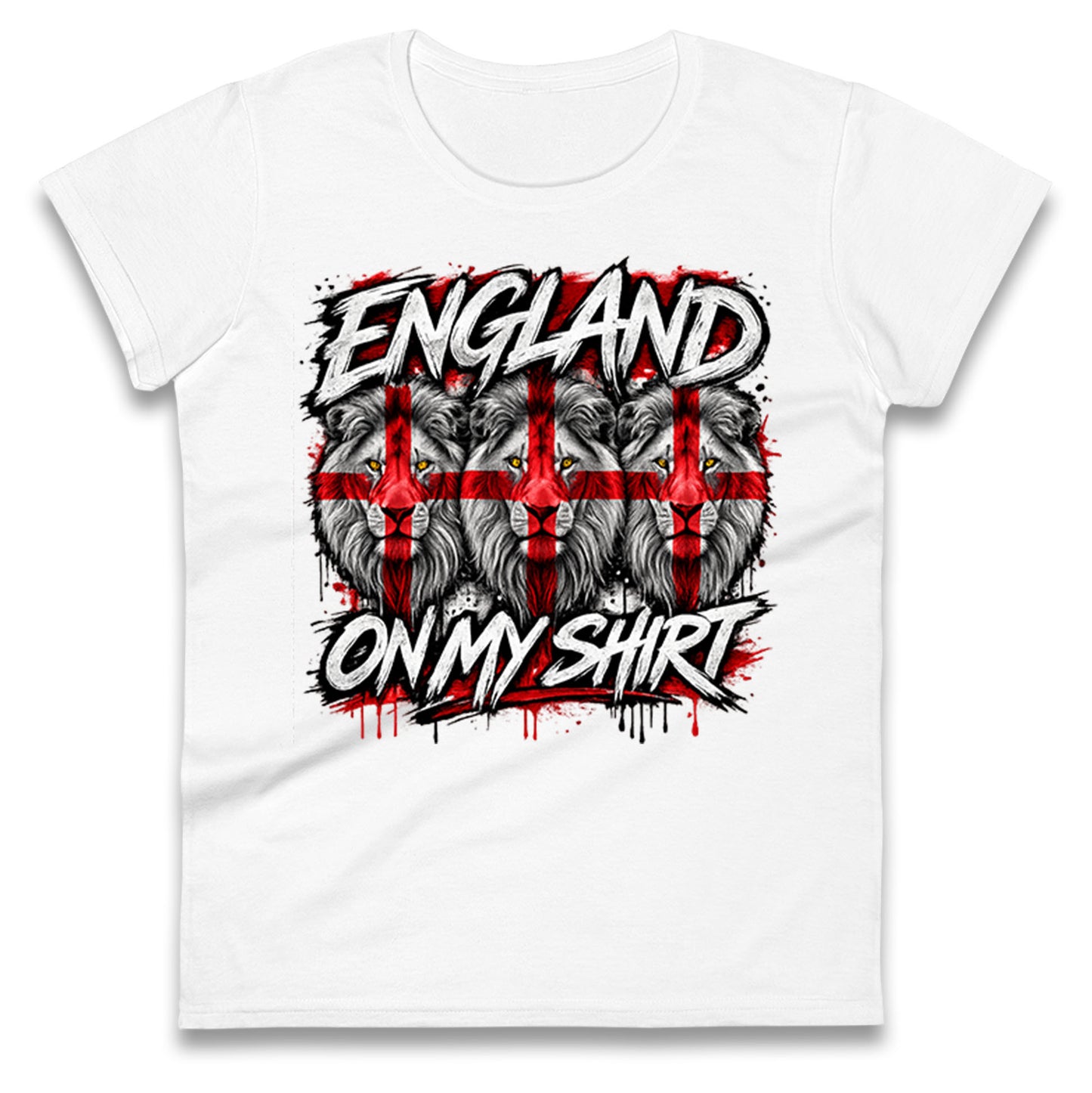 England 3 Lions World Cup 2026 Ladies T Shirt