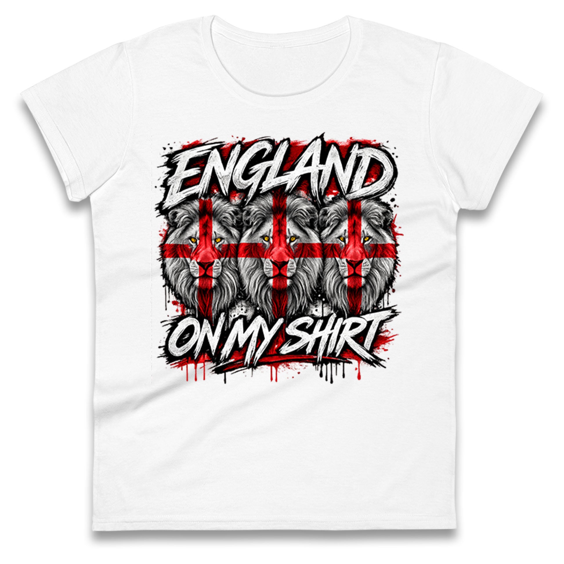 England 3 Lions World Cup 2026 Ladies T Shirt