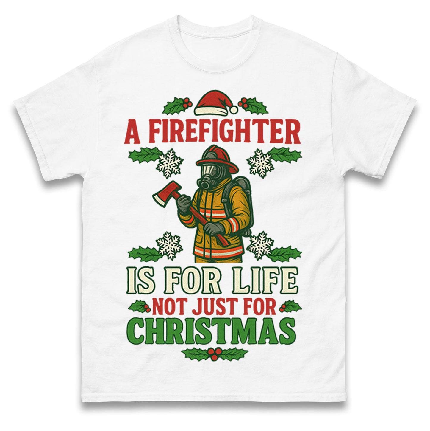 Firefighter Christmas T Shirt