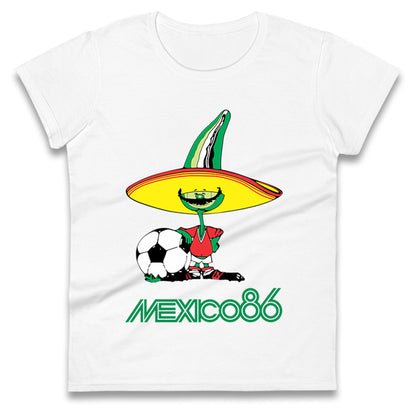 Mexico 86 Mascot Ladies T Shirt