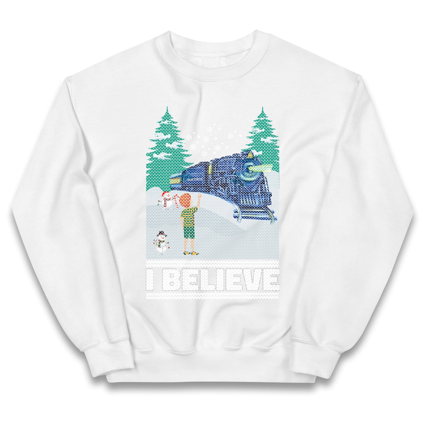I Beleive Polar Express Christmas Kids Jumper