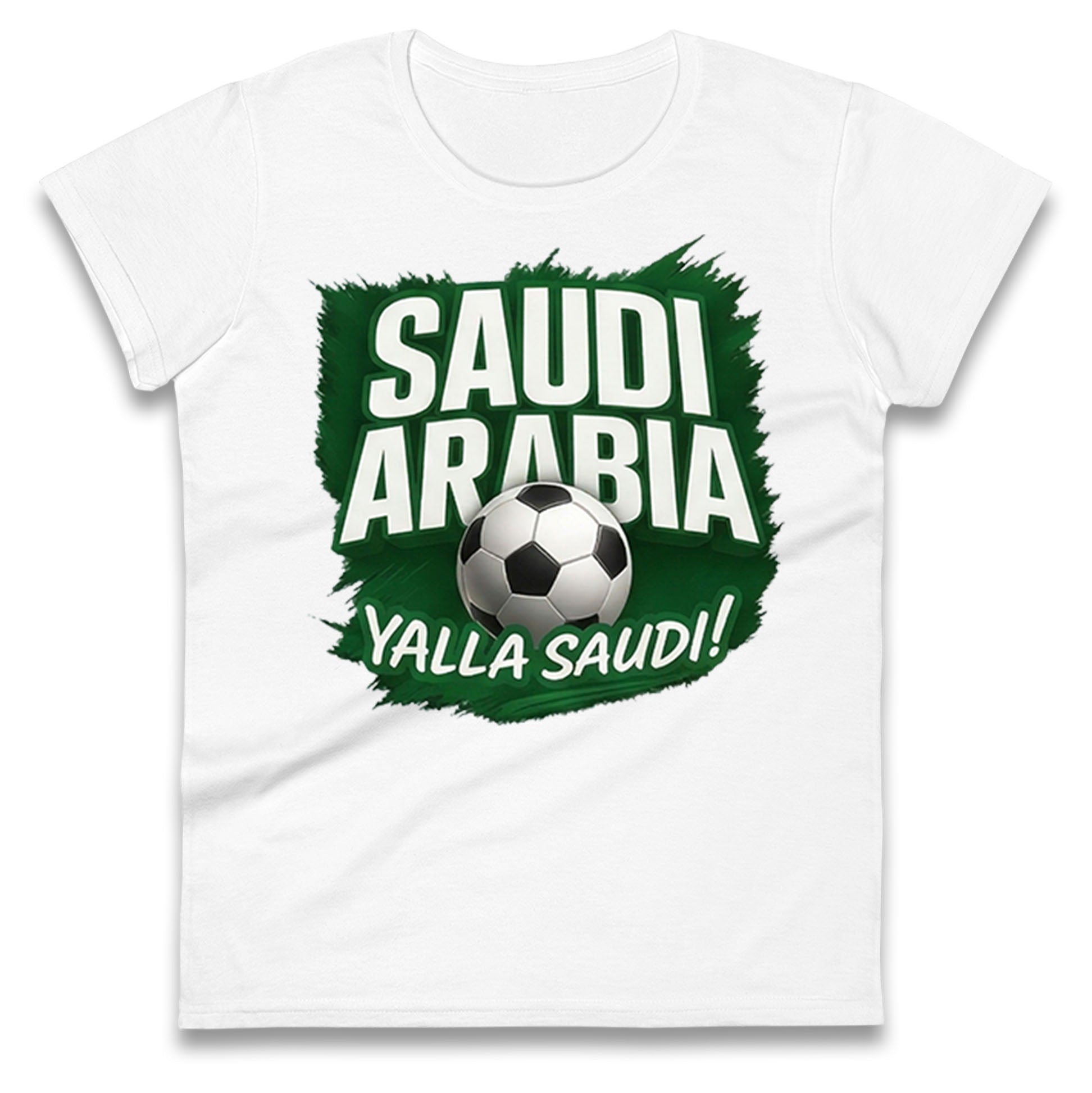 Saudi Arabia Retro World Cup Ladies T Shirt 