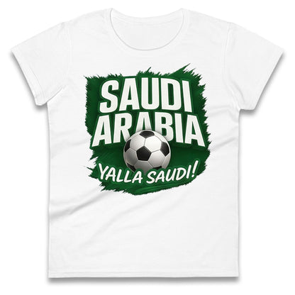 Saudi Arabia Retro World Cup Ladies T Shirt 