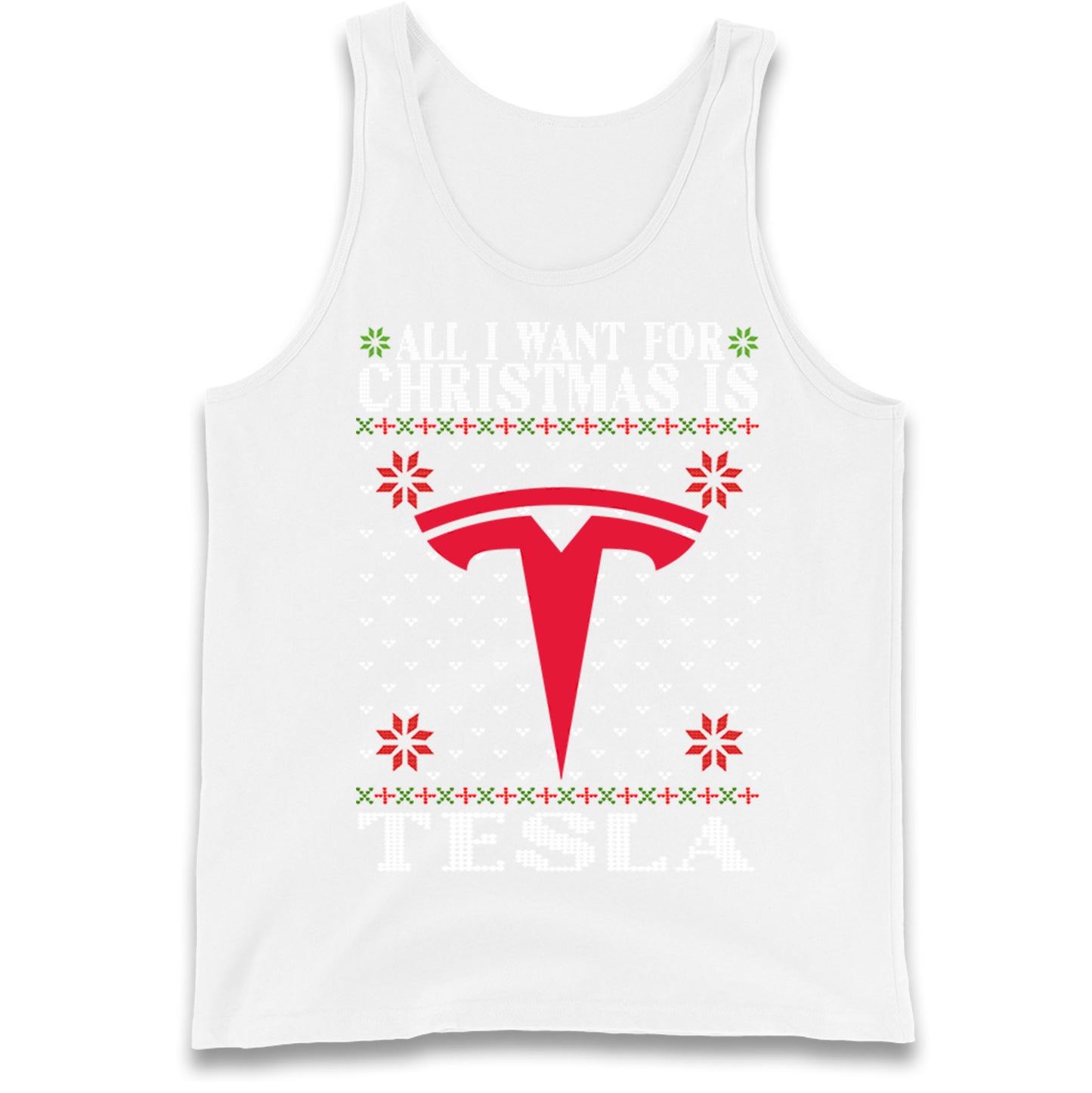 tesla christmas tank top