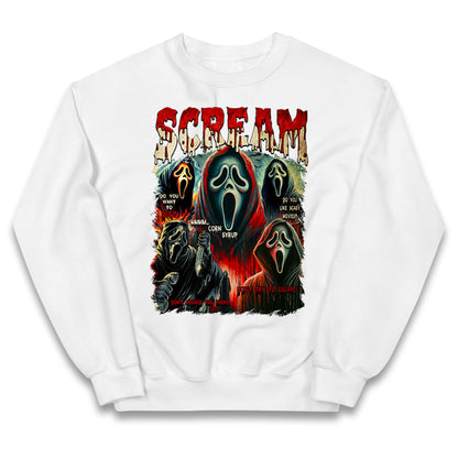 Ghost Face Scream Halloween Bootleg kids Jumper