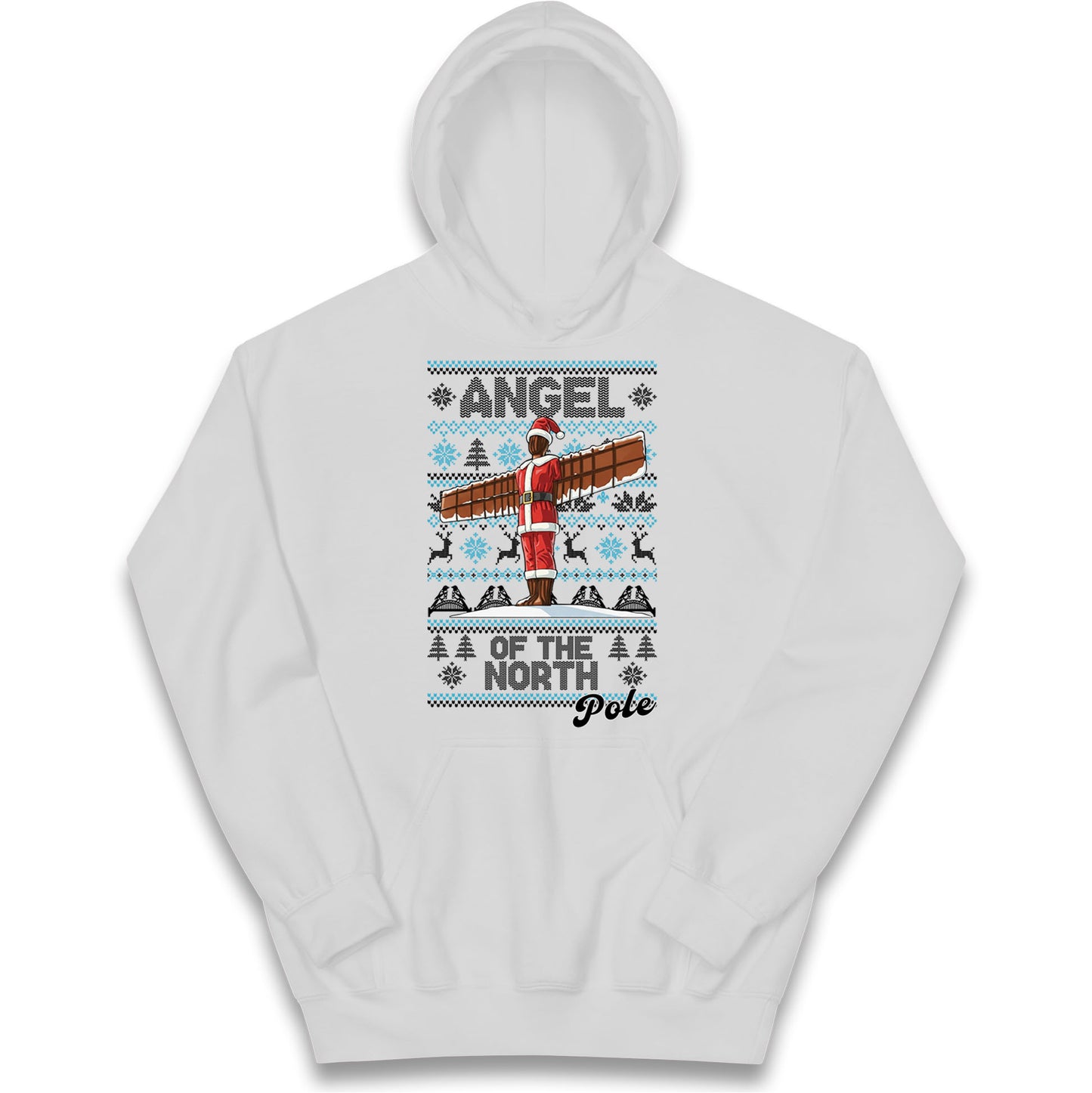 Angel Of The North Pole Christmas Kids Hoodie