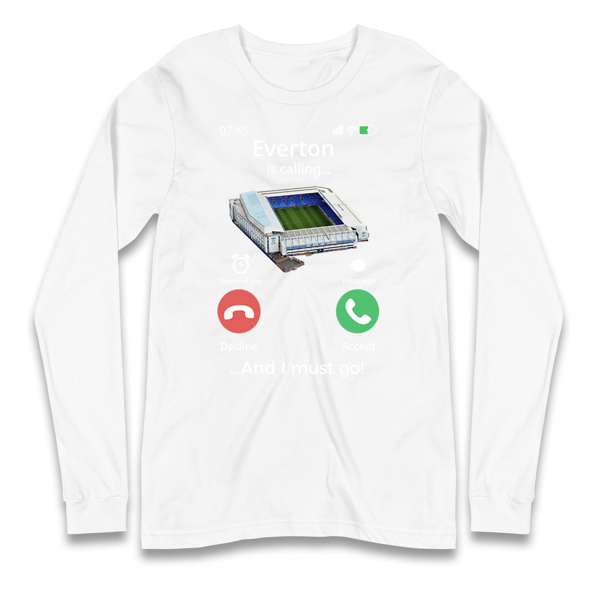 everton long sleeve jersey
