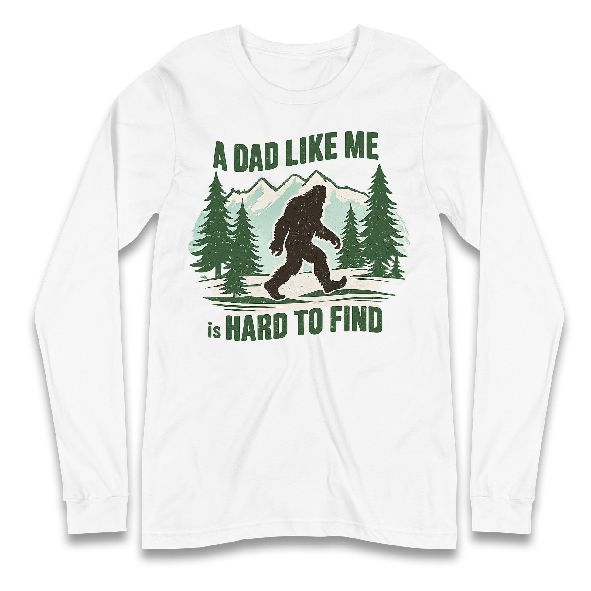 Retro Funny Bigfoot Dad Longsleeve T Shirt 