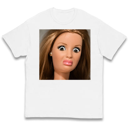 Funny Distressed Doll Face Meme Kids T Shirt