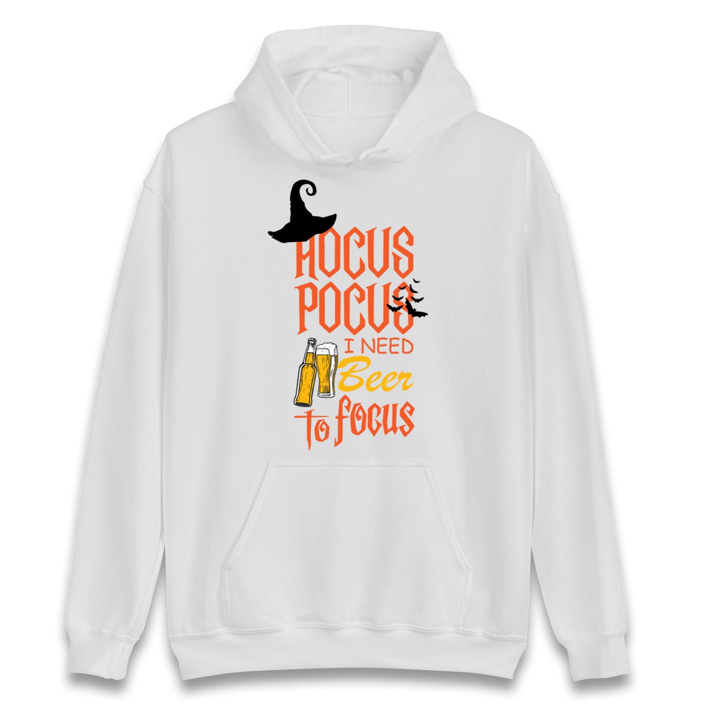 Hocus Pocus I Need Beer To Focus Halloween Hoodie
