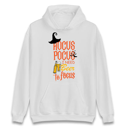Hocus Pocus I Need Beer To Focus Halloween Hoodie
