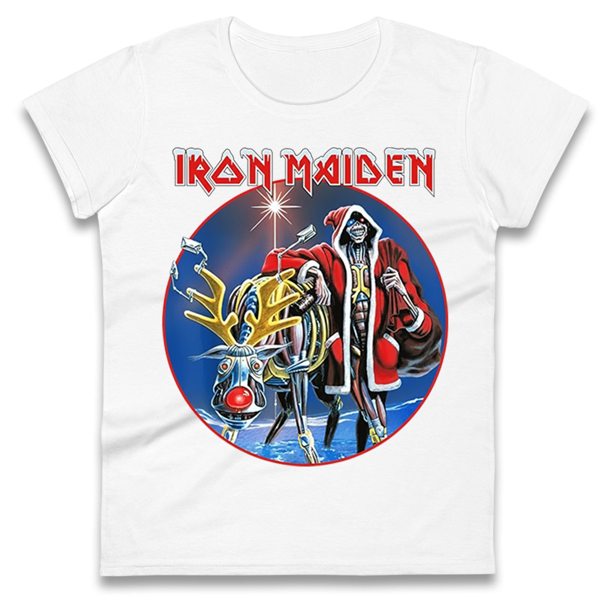 Iron Maiden Christmas Ladies T Shirt