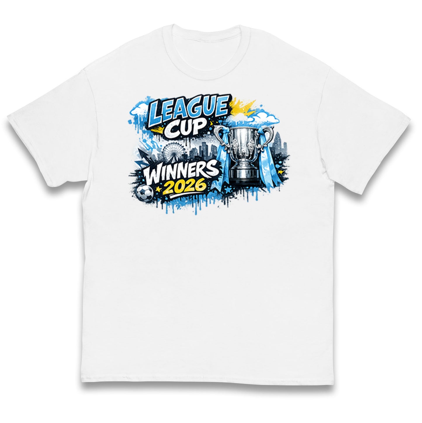 Man City League Cup Winners 2026 Kids T Shirt