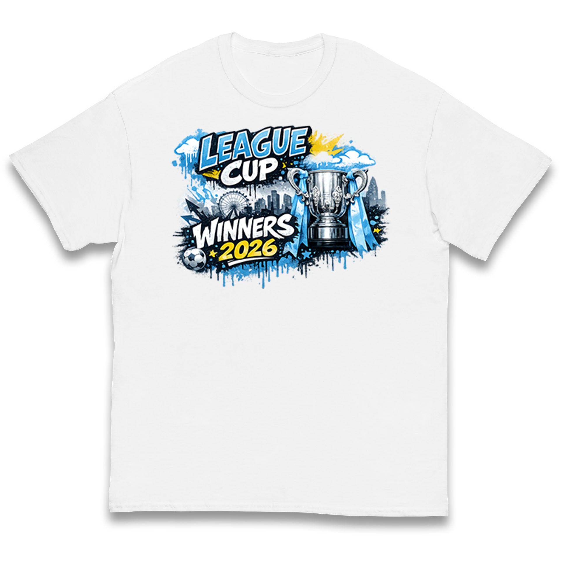 Man City League Cup Winners 2026 Kids T Shirt