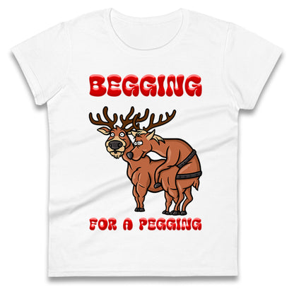 Deer Christmas Ladies T Shirt