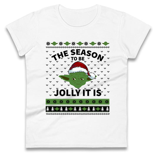 Yoda Christmas Ladies T Shirt