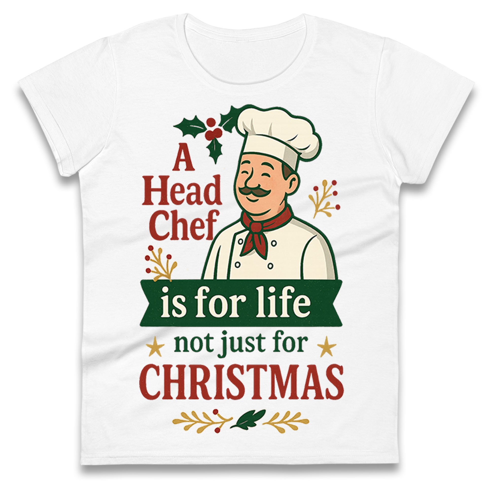 Head Chef Christmas Ladies T Shirt