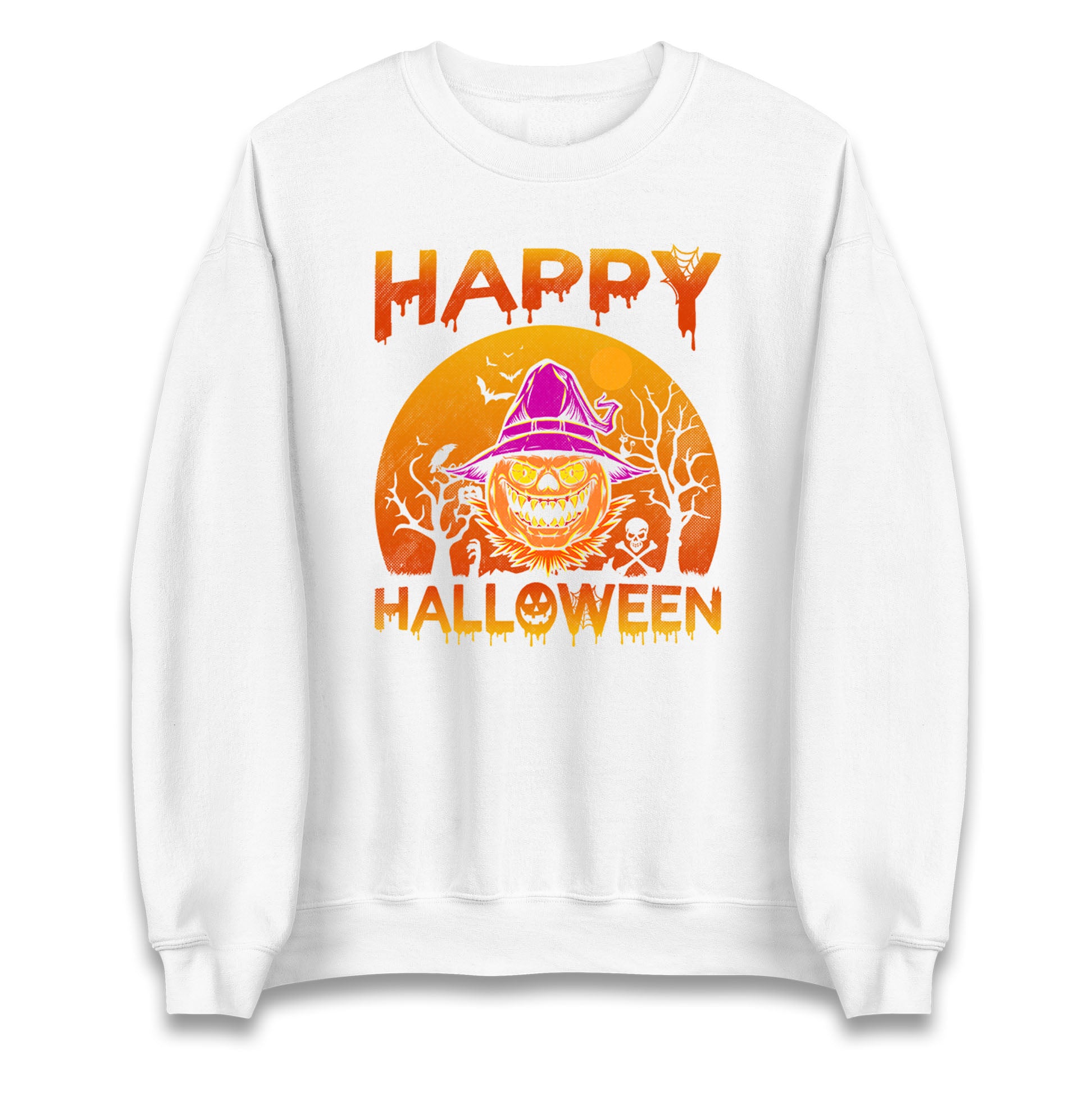 Happy Halloween Pumpkin Witch Sweatshirt
